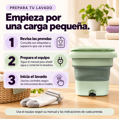 Mini Lavadora Portatil Plegable