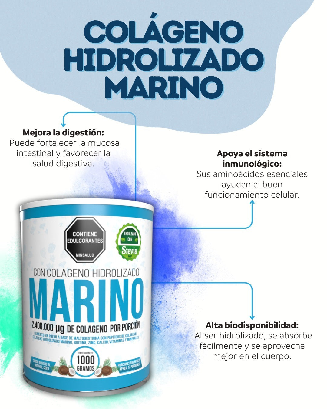Colágeno Marino Premium 1000g + Envío Gratis